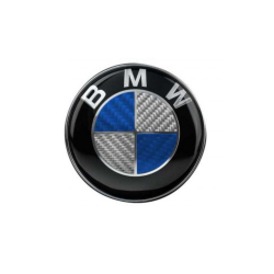 ΣΗΜΑ BMW ΜΠΛΕ-ΑΣΗΜΙ CARBON ΚΟΥΜΠΩΤΟ ΟΠΙΣΘΙΟ 7,2cm