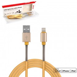 Καλώδιο Φόρτισης USB Lightning iPhone iPad FullLink 2,4A 100cm Amio 01432